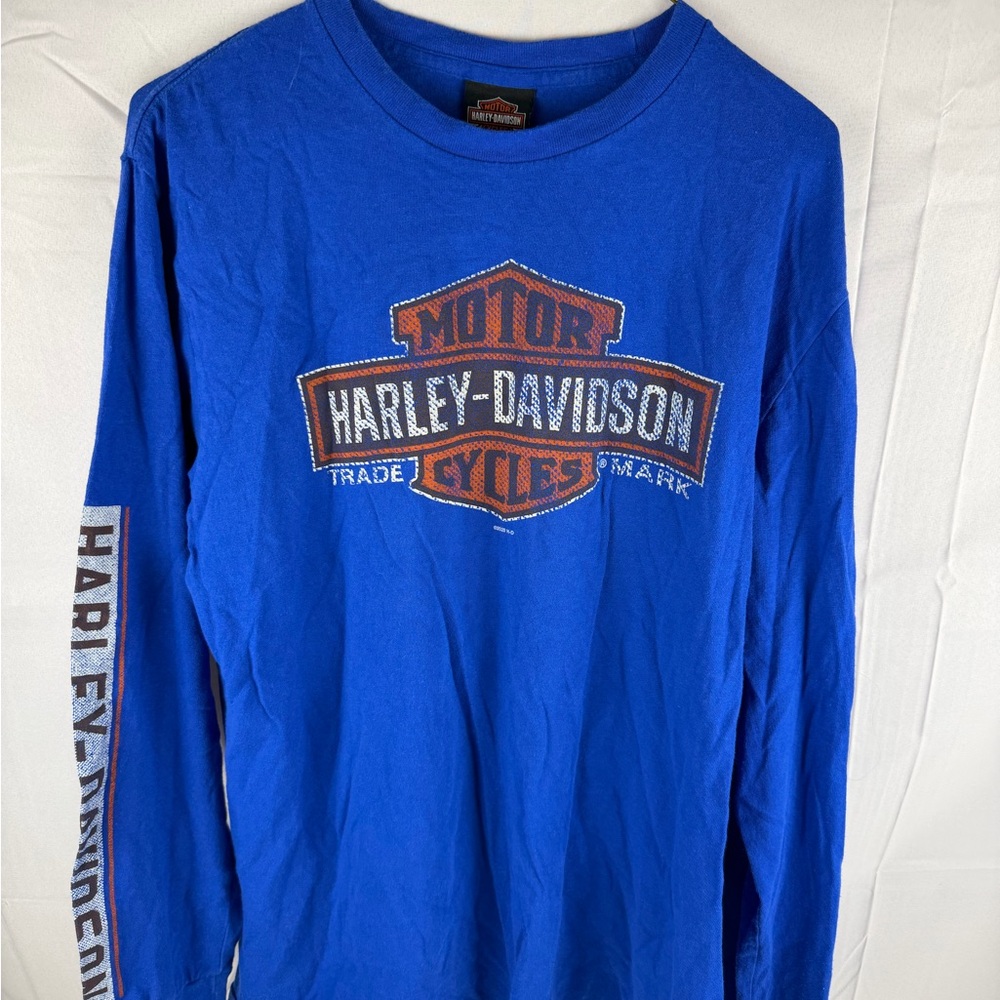 Harley-Davidson Vibrant Blue Long Sleeve Tee